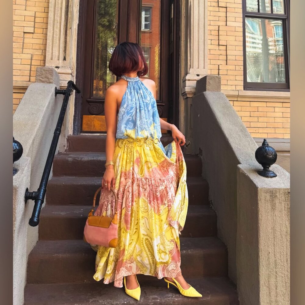 Hemant & Nandita Fiza Paisley Maxi Dress